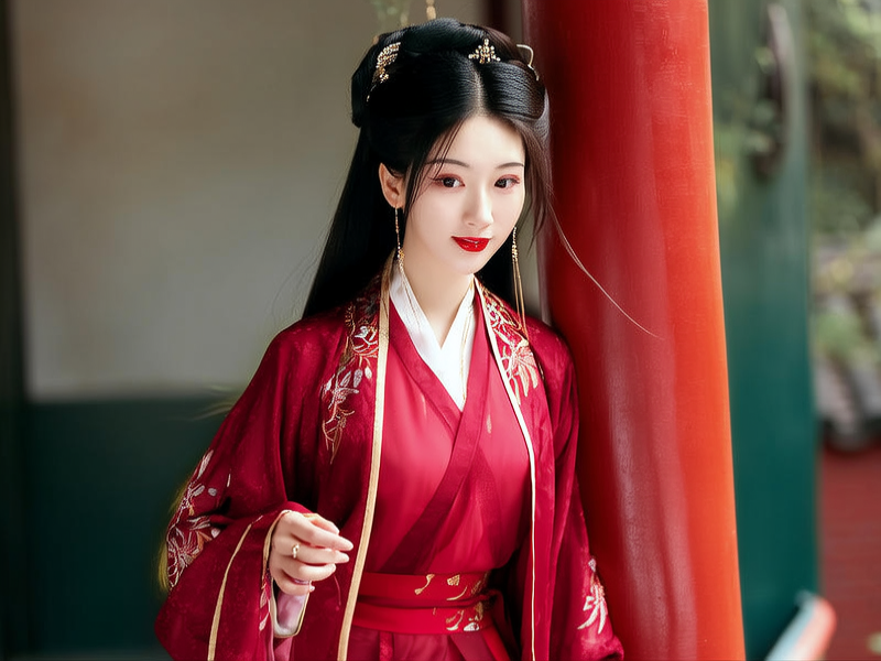 沉鱼落雁，闭月羞花，殷桃小嘴，肤若凝脂，倾国倾城，瑰姿艳逸，仪静体闲，翩若惊鸿，婉若游龙，大长腿，长发飘飘