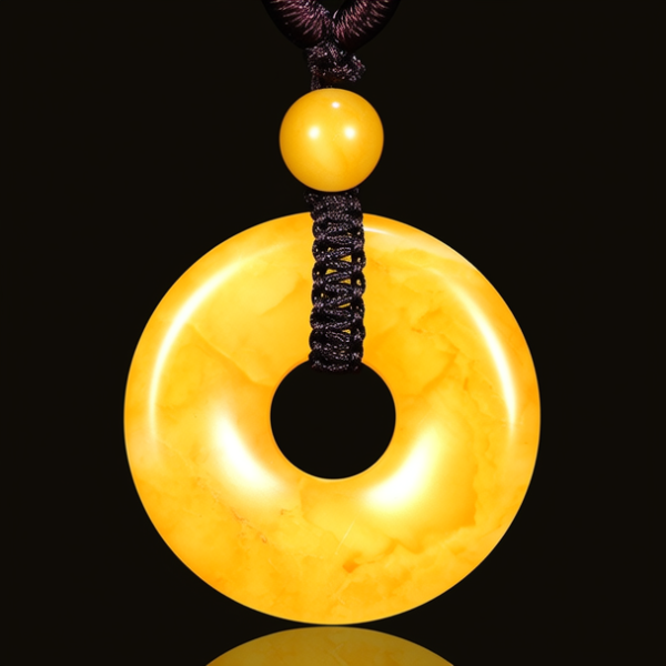 黄金圆吊坠图片