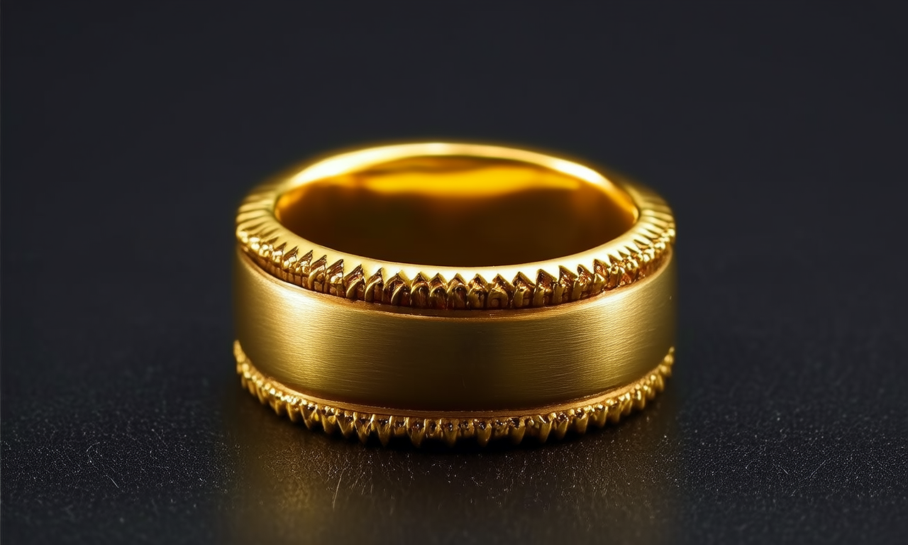 福字黄金戒指图片