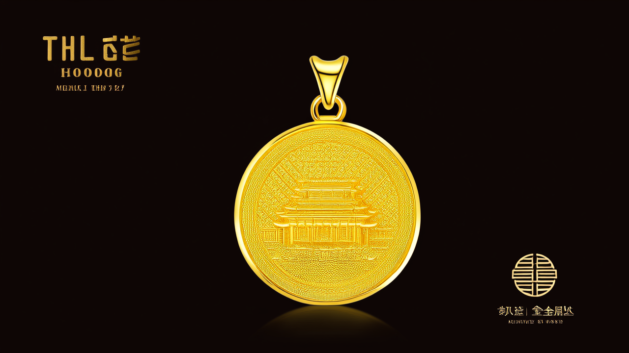 大展宏图黄金吊坠