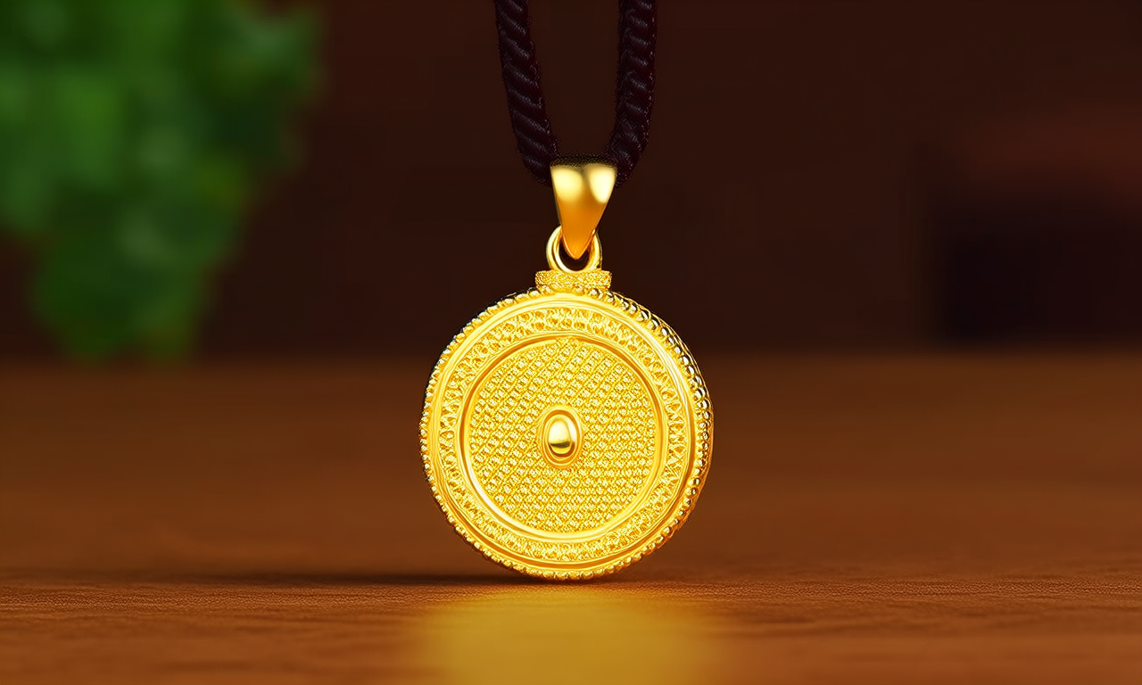4克黄金吊坠图片
