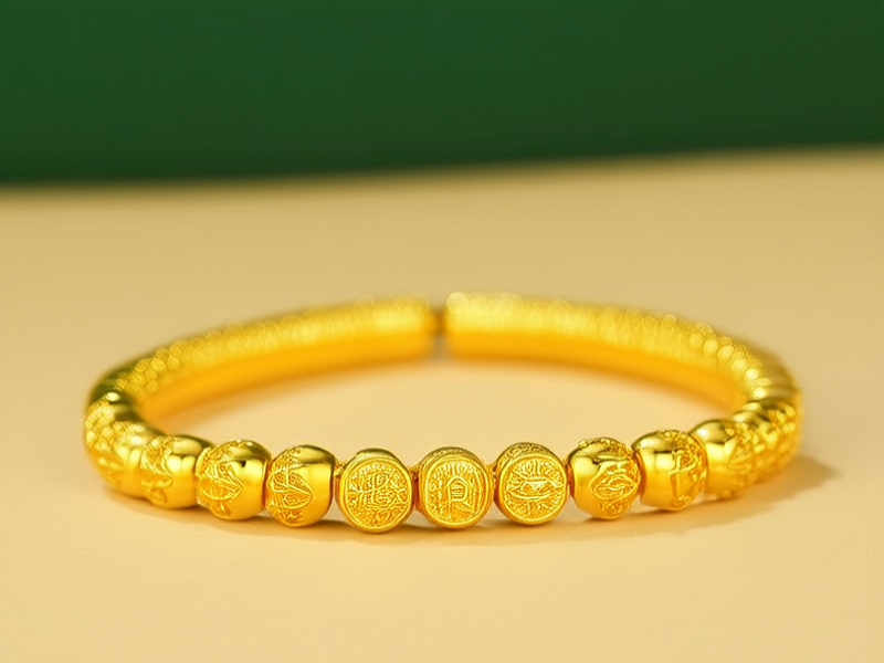 黄金手链叠戴图片