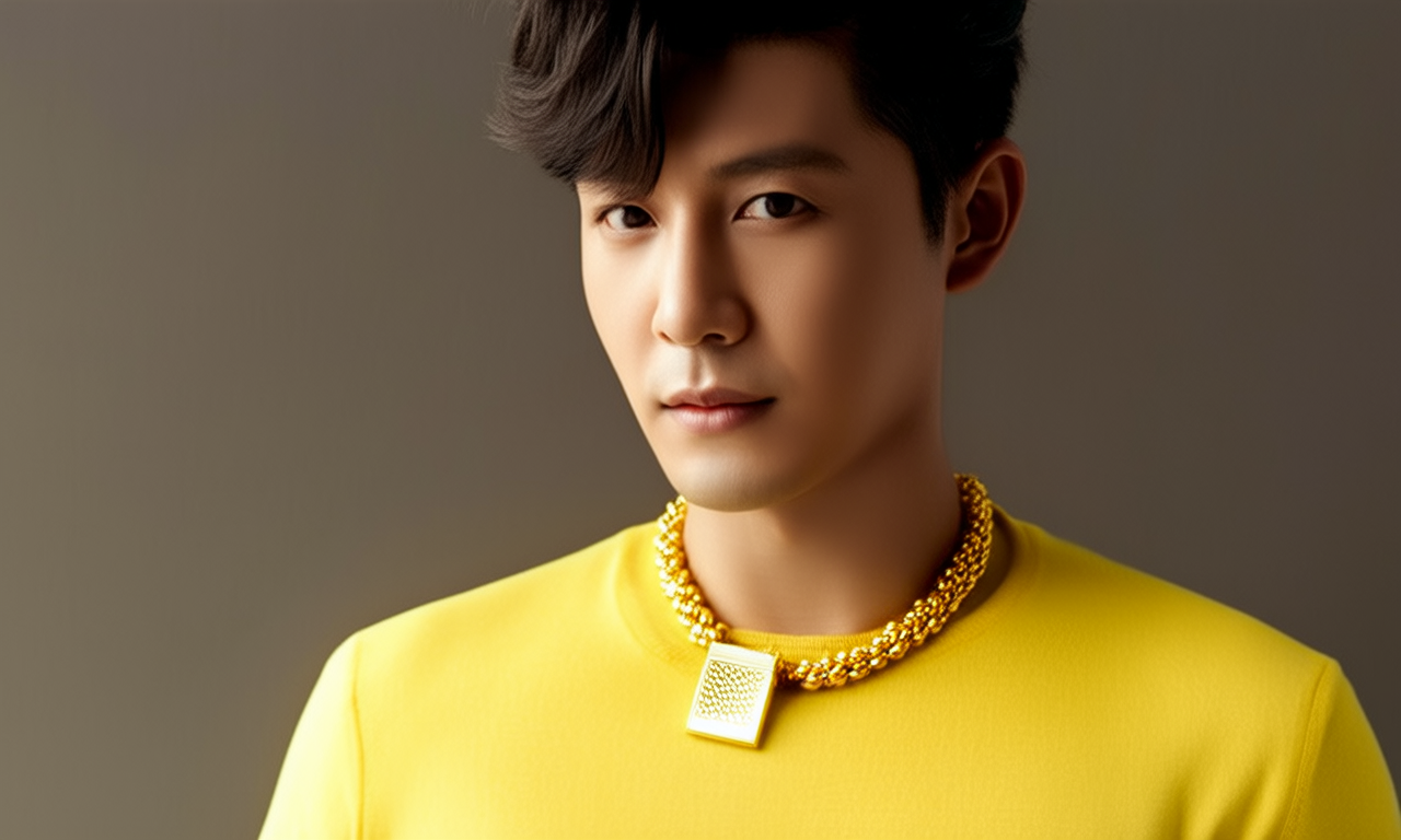 黄金项链男士图片
