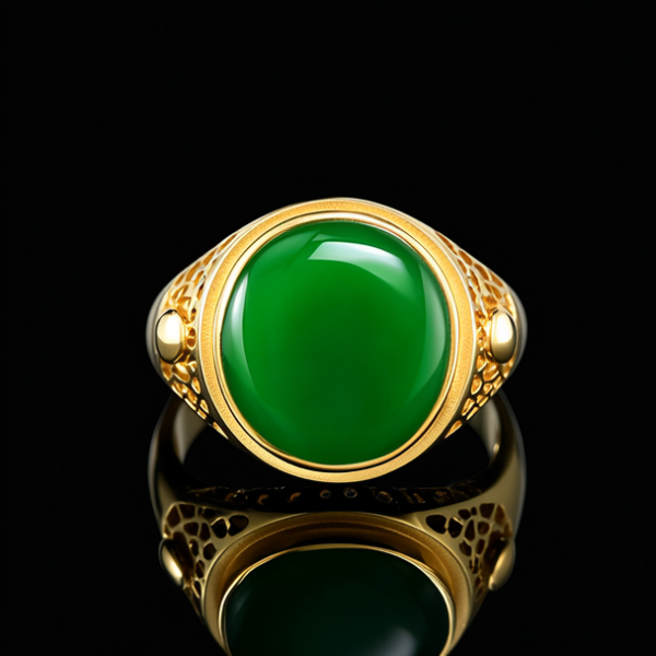 18k金翡翠戒指图 18k金翡翠戒指图