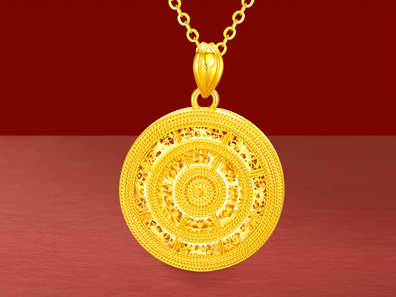 24k黄金吊坠图片