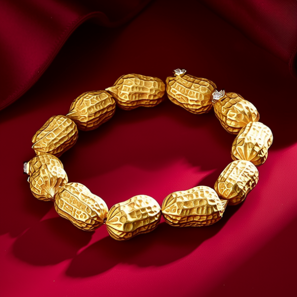 黄金花生手链图片大全