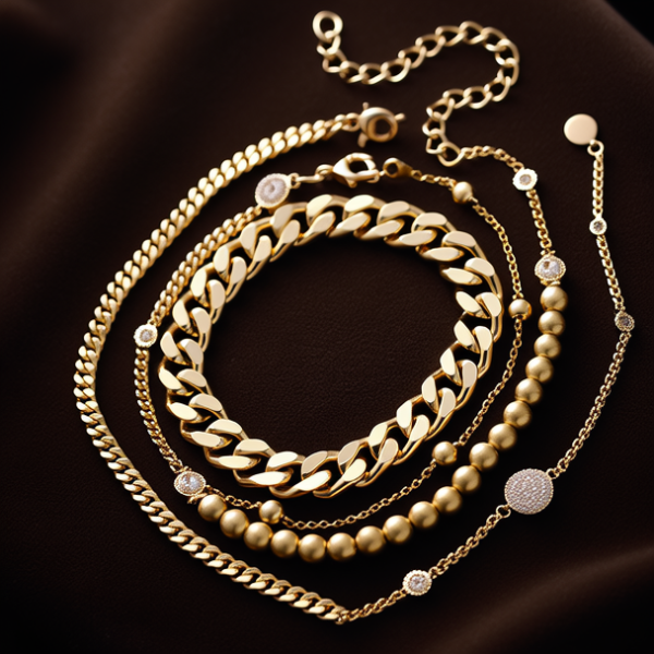 黄金配饰手链图片大全