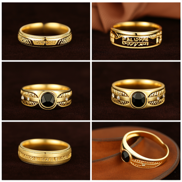 黄金男款戒指图片大全